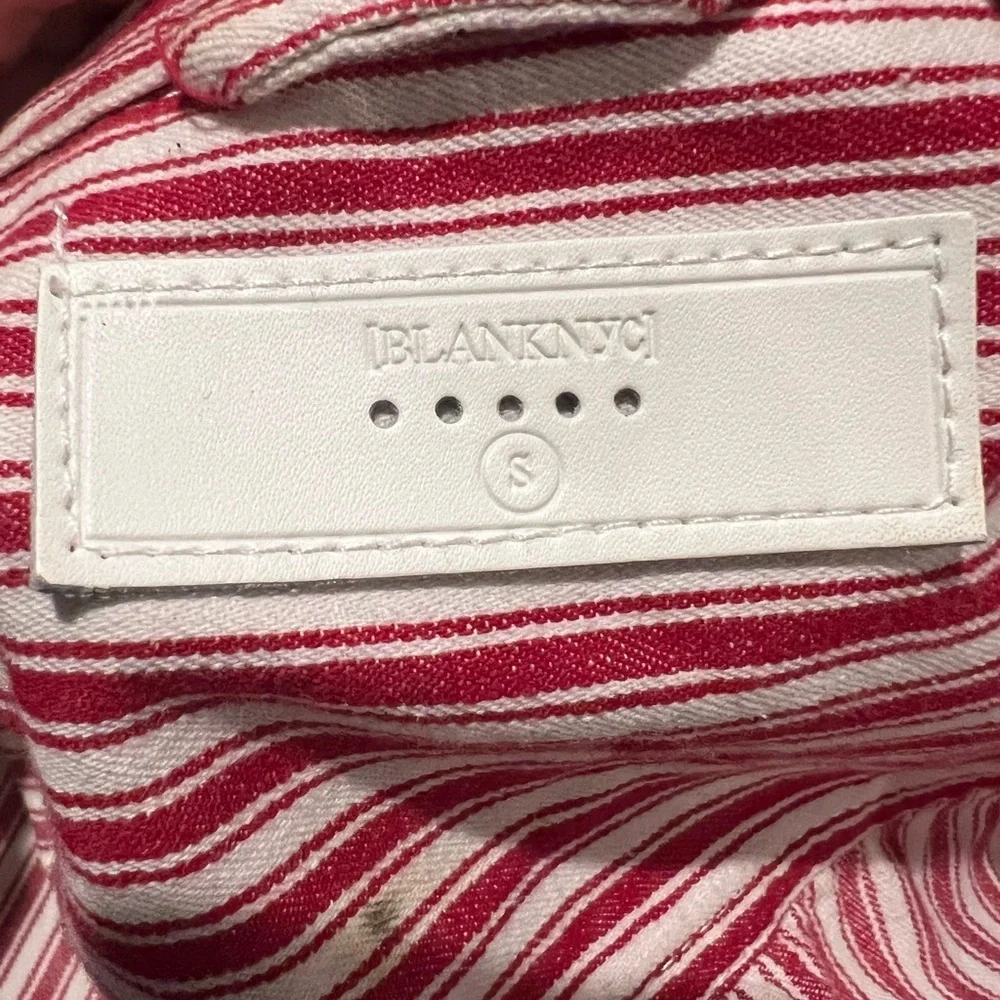 Blank NYC denim jacket in red stirpe - Picture 9 of 10